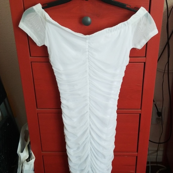 G by Guess Mesh Rouched Dress - Picture 2 of 4